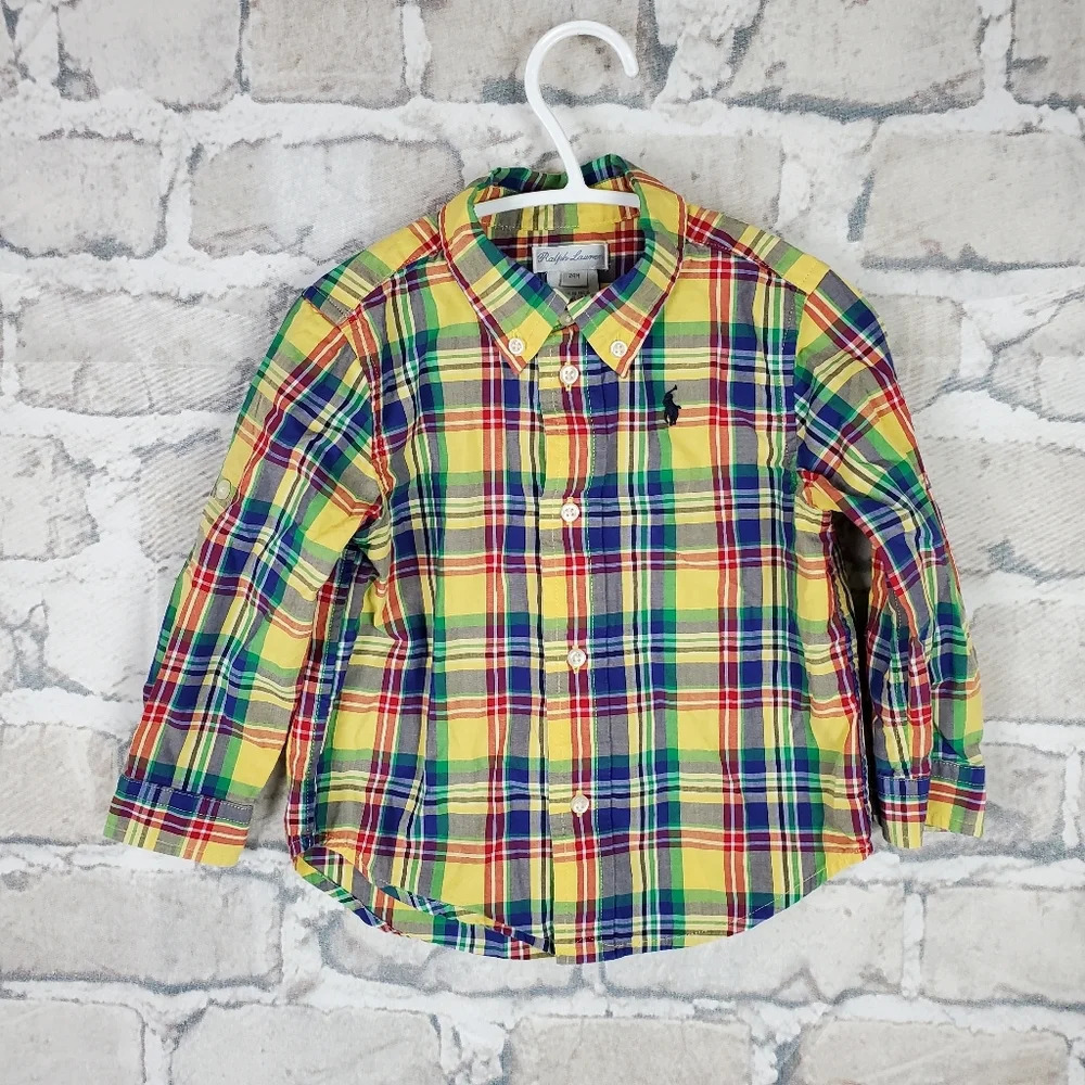 Ralph Lauren Polo Button Up Plaid Shirt 24M